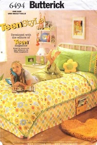 TEEN STIL SCHLAFZIMMER Dekor Bettdecke Caddy Butterick 6494 Nähmuster UNGESCHNITTEN - Bild 1 von 4