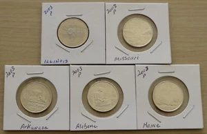 5 2003p's State Quarters (L620P1-5) Uncirculated - Picture 1 of 4