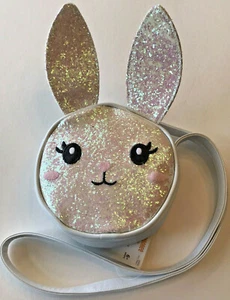 Gymboree Girls Bunny Purse Glitter Embroidered White with Shoulder Strap - Picture 1 of 7
