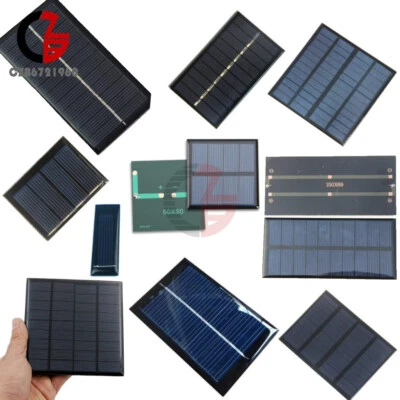 Mini Mono Solarpanel Kleinsolarzelle PV Modul Ladegerät 0,5V/2V/5V/6V/9V/12V - Bild 1 von 4