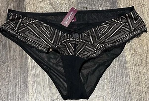 NWT Adore Me Women's Hipster Lace Panty Black Size Medium - Picture 1 of 4