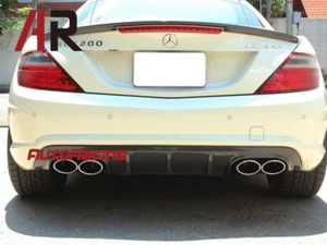 SLK55 Style Real Carbon Fiber Rear Bumper Diffuser For 2011+ R172 SLK350 Sports - Picture 1 of 3