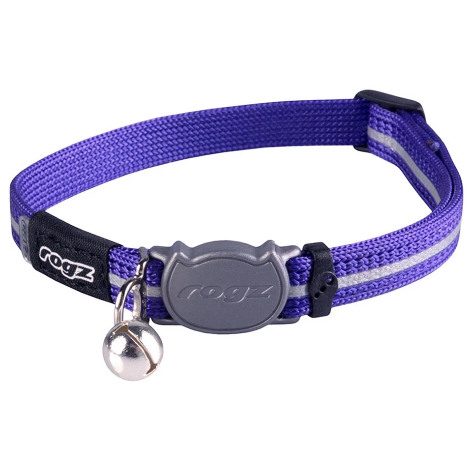 Rogz Alleycat Safeloc Collar For Cats Purple Small 11mm
