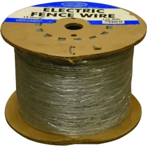 NEW Durable 1/2 Mile 14-Gauge Electric Fence Wire Galvanized for Rust Prevention - Picture 1 of 6