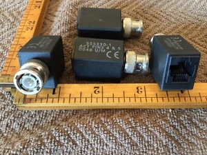 Ein AMP-Buchse auf BNC-Stecker CCTV Video Balun Adapter, Akt. Pins 4 & 5, 555330-1 - Bild 1 von 2