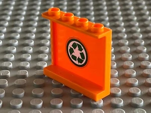 LEGO Orange Panel with Green Recycling Arrows Pattern 60581pb058 / Set 60118  - Picture 1 of 1
