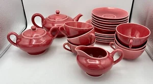 Vintage Pottery Ceramic Tea Set Made in Japan 23 pc's w/ Repair - Picture 1 of 19