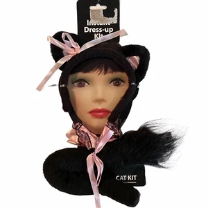 Instant Dress Up Cat Kit Halloween Headband & Tail New - Picture 1 of 4