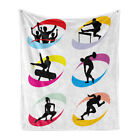 Olympics Soft Flannel Fleece Throw Blanket Sport Games Jogging Art