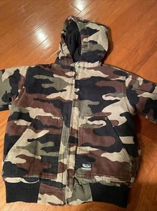 Boy’s Size 8-10 Camo Hooded Jacket/Wall’s Tough Wear - Picture 1 of 6