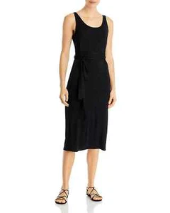 Three Dots Womens Black Jersey Tank Summer Midi Dress Size Small (bn17) - Picture 1 of 8