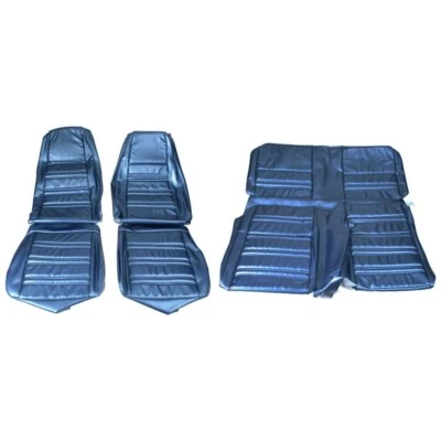 1970 FORD MUSTANG FASTBACK ESTOFAMENTO DE ASSENTO AZUL PADRÃO COMPLETO DIANTEIRO E TRASEIRO - Imagem 1 de 2