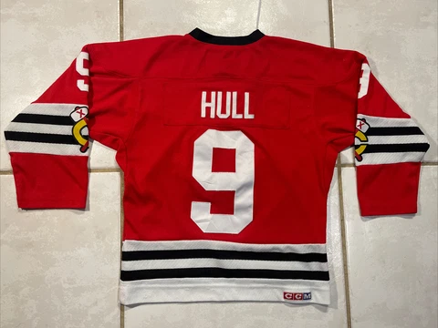 CCM Bobby Hull Chicago Blackhawks Throwback Heroes of Hockey SEWN Jersey Youth S Cover
