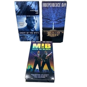 3 VHS Movies Starring Will Smith - MIB, Enemy of the State, Independence Day - Picture 1 of 14