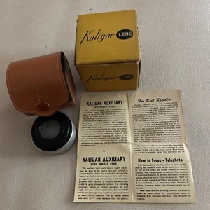 Kaligar Aux. Telephoto Camera Lens Bayonet No 50270 Japan W/ Leather Case F: 3.5 - Picture 1 of 12