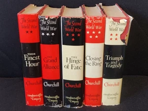 Winston Churchill The Second World War Book of the Month Lot of 5 HCDJ Vol 2-6 - Picture 1 of 11