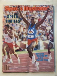 Carl Lewis 25 de junio 1984 Sports Illustrated pista olímpica sin etiqueta - Imagen 1 de 1