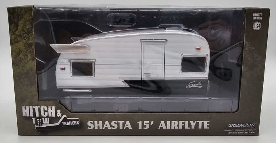 GREENLIGHT 1:24 HITCH & TOW SHASTA 15' AIRFLYTE LIMITED EDITION 18440-B - Image 1 of 4