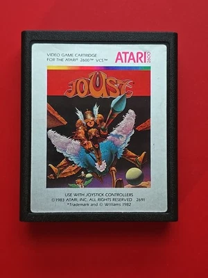 Joust Atari 2600 Juego Arcade Etiqueta Plateada Vintage Buen Estado Foto 1 de 4