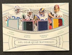 Sanders/Martin/Faulk/Riggins 2021 National Treasures Player Worn Patch #’d 2/25 - Picture 1 of 1
