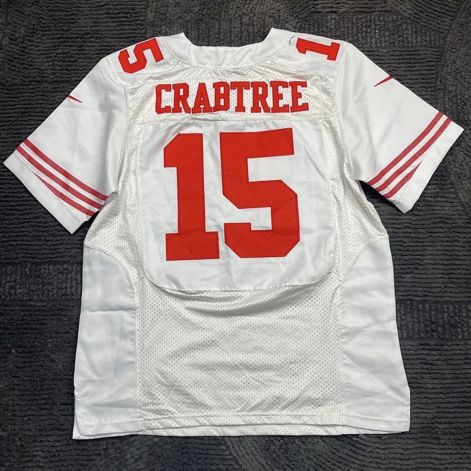 Camiseta Nike NFL Talla Mediana 40 San Francisco 49ers #15 Michael Crabtree Blanca Foto 1 de 4