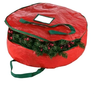 Christmas Wreath Storage Bag 30"-Tear Resistant Zippered Bag with Reinforced ... - Picture 1 of 2