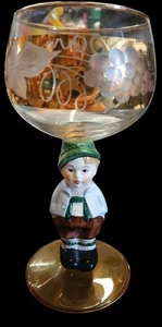 Vintage Goebel Cordial Wine Glass German Handpainted Stemware CH01 N - Picture 1 of 6