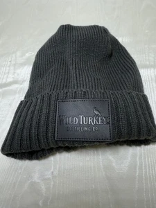 Wool Blend Beanie W/ Wild Turkey Distilling Company Logo Grey /Green NWT - Picture 1 of 4