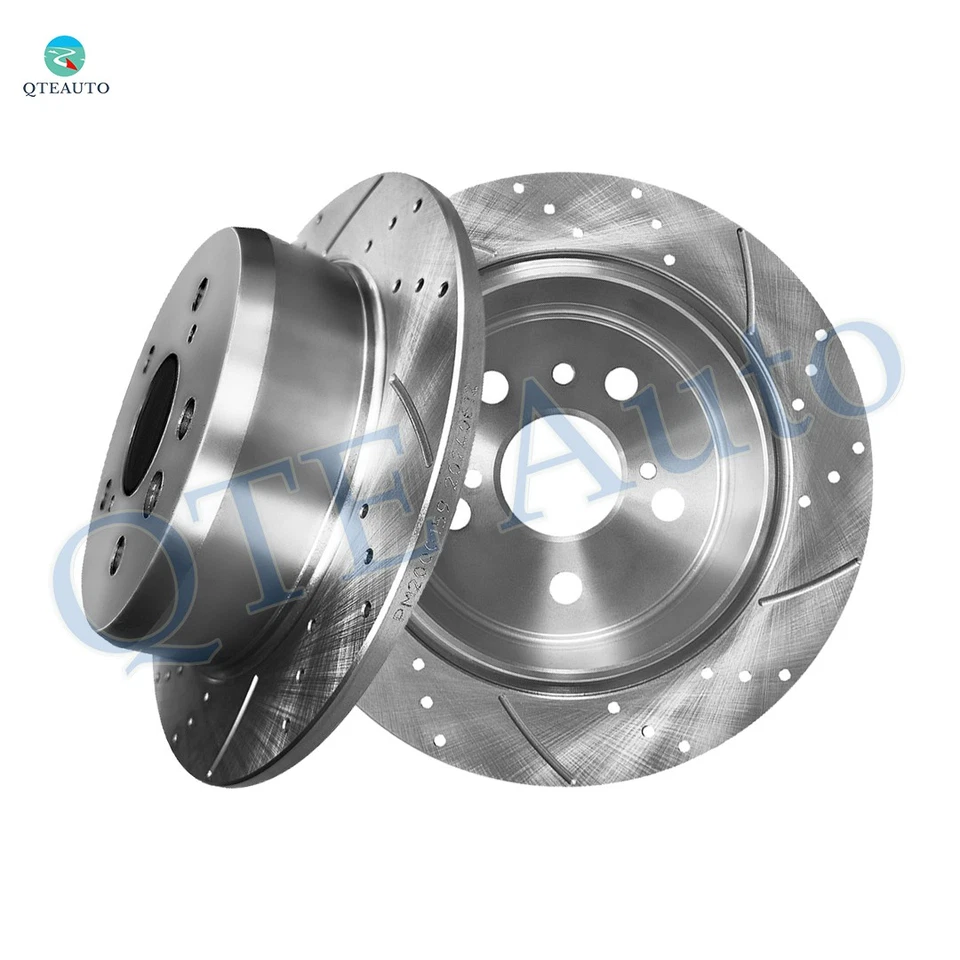 Rotores de disco de freno ranurados perforados traseros de 269 mm para Toyota Avalon 2005-2007 Foto 1 de 4