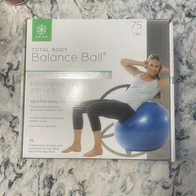 Kit de bola de equilibrio corporal total Gaiam 75 cm azul  Foto 1 de 3