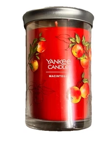 Candela Yankee 20 oz Macintosh rossa grande candela nuova 2 stoppino candela - Foto 1 di 8