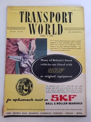 TRANSPORT WORLD NEWSPAPER MAGAZINE APR 3 1954 VOL CXV(115) NO. 3637 - Image 1 of 4