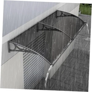 Window Door Patio Awning Door Awnings 60x60cm/24x24in Gray bracket + gray board - Picture 1 of 7