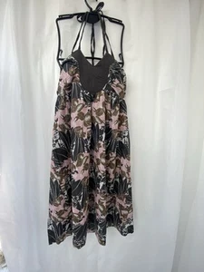 Roxy Halter Neck Floral Summer Dress Size 8/10 Boho, Beach, Holiday, Festival. - Picture 1 of 7