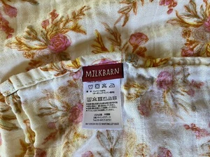 Mini coperta fienile bambù mussola Mini rosa amorevole marrone floreale 24" quadrata - Foto 1 di 2