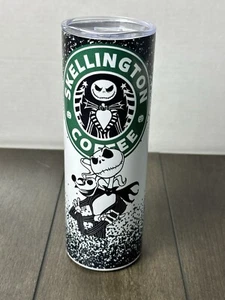 Skellington Coffee Nightmare Before Christmas Starbucks Tumbler 20oz - Picture 1 of 6