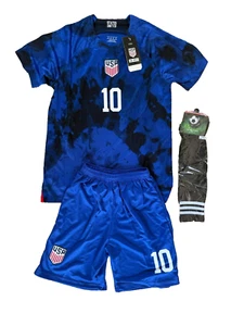 NEW Kids&Youth Soccer Jersey USA NO. 10 PULISIC Uniform Team Shirt with socks - Picture 1 of 5