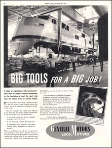 1941 rare WW2 era AD GENERAL MOTORS Deisel Locomotives Big Tools Big Job 101424 - Picture 1 of 1