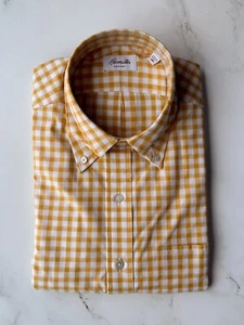 ***NWT*** Hamilton Shirts Gold Check Sport Shirt - Picture 1 of 1