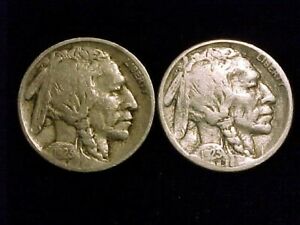 1923 and 1923-S Very Good grade  Buffalo Nickels, a (2) Two Coin Lot.