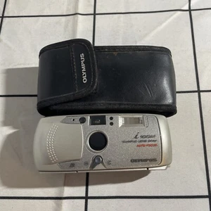 Olympus i100AF Camera Film Silver With Genuine Case - Picture 1 of 3