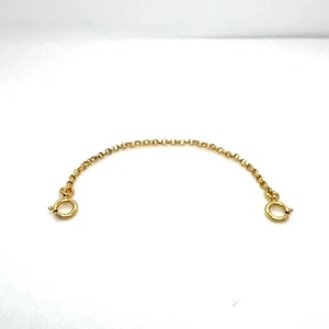 Azaggi Dainty Sicherheitskette mit zwei Federringverschlüssen 14K vergoldet S0582S - Bild 1 von 6