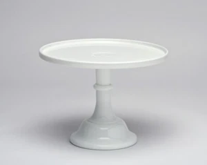 Mosser Glass EE. UU. Estilo Vintage Pastel Cupcake Soporte Blanco Leche 10 pulgadas - Imagen 1 de 1