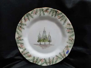 Arte Italica Natale, Snowy Evergreen Trees: Dinner Plate (s), 12", Flaw - Picture 1 of 6