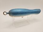 Vintage Antique Wooden Fishing Lure 4.25" Blue Darter Homemade Stan Gibs Style