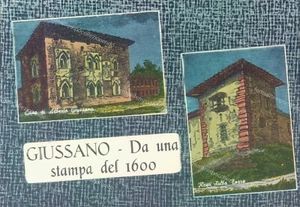 o353 cartolina giussano da una stampa del 1600 provincia di monza - Foto 1 di 2