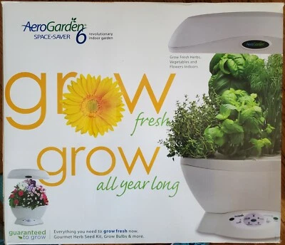 White AeroGarden Corner Space Saver Hydroponic Indoor Garden Grow Light - Image 1 of 4