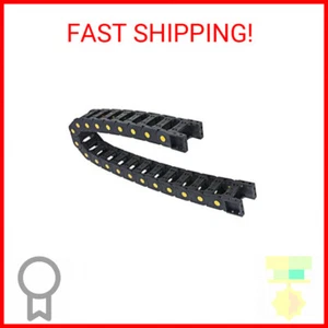 uxcell R55 25mm x 50mm Black Plastic Open Type Cable Wire Carrier Drag Chain 1M - Picture 1 of 2
