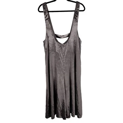 Maeve womens Medium Petite Silver velvet Overall romper jumpsuit NWT - Image 1 of 4