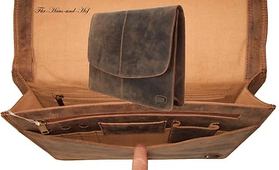 Harold's Collegemappe 37*28*7 cm Rind-Leder Aktenmappe Dokumentenmappe 339603